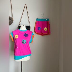 Floral Colorful 2 Piece Set, Size Small